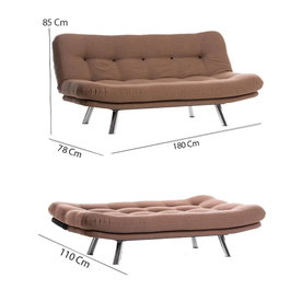 Atelier Del Sofa Misa Small Sofabed - Marrón claro